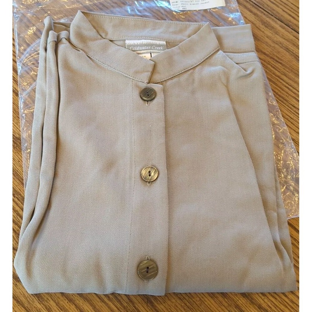 Coldwater Creek Short Kimono Light Jacket Natural NIB Women's Size M